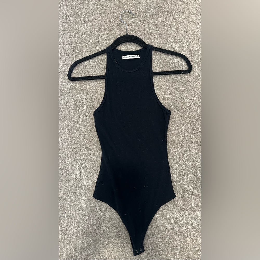 Abercrombie & Fitch Black Ribbed Bodysuit